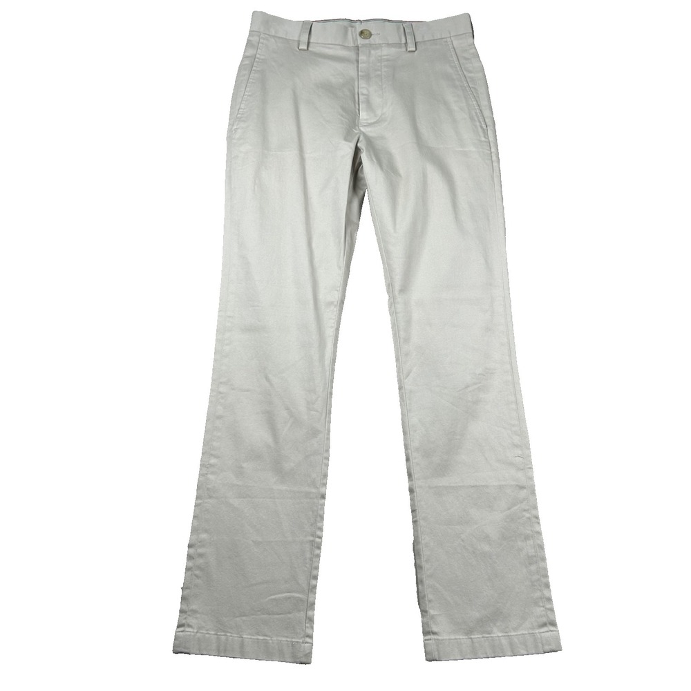 Southern Tide Pants Mens 28x30 Intercoastal Chino Ivory Cotton Stretch Preppy